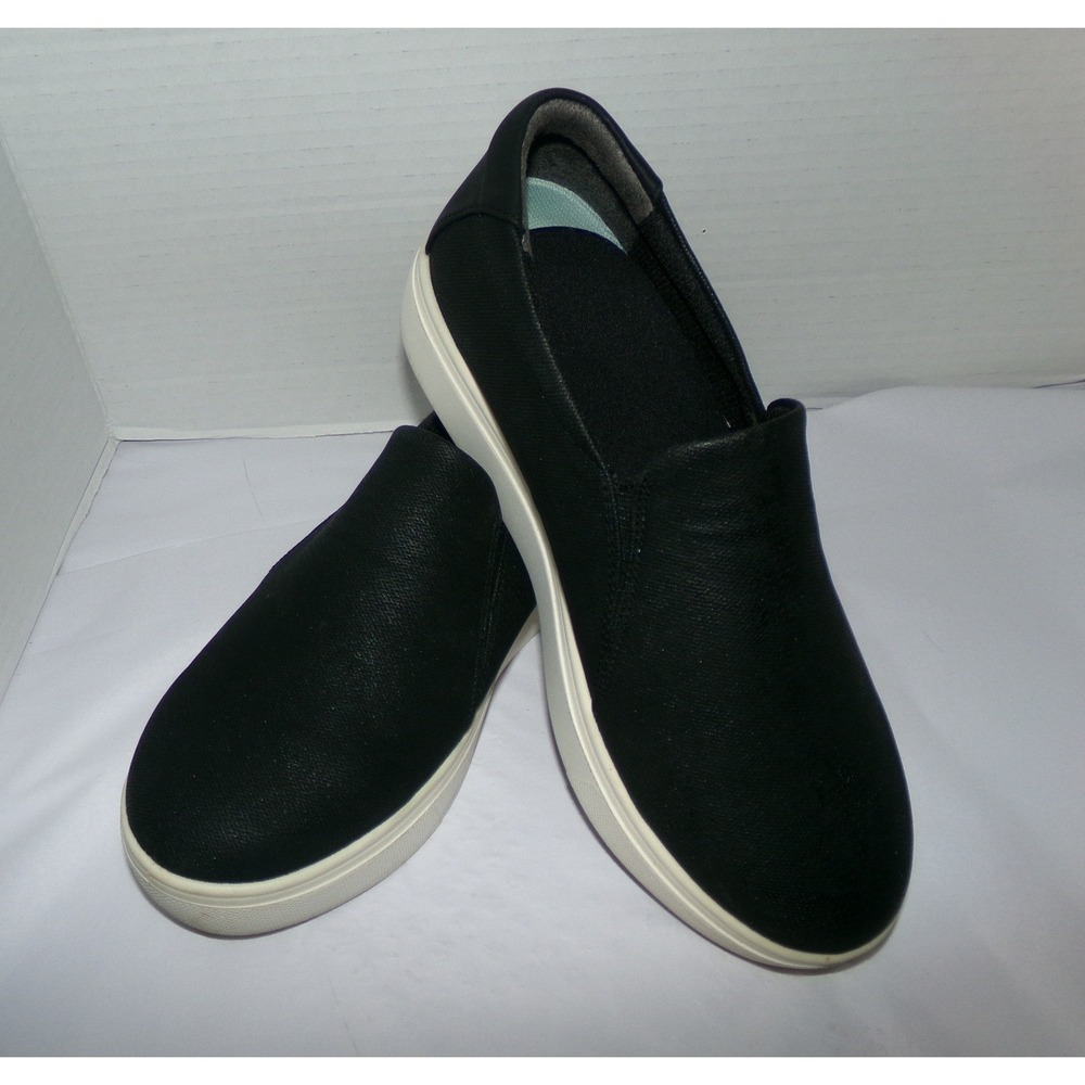 Dr. Scholls Madison Black Slip On Sneakers Women Size 8 Comfort Shoes